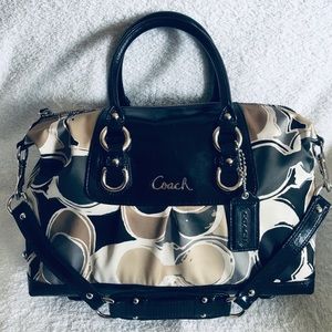Coach Ashley Scarf Signature Satin Satchel Purse